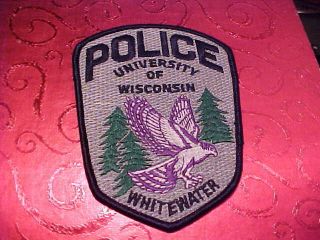 University Of Wisconsin Whitewater Police Patch Shoulder Size