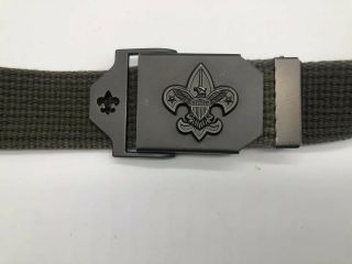 Boy Scouts Of America Green Belt With Metal Emblem