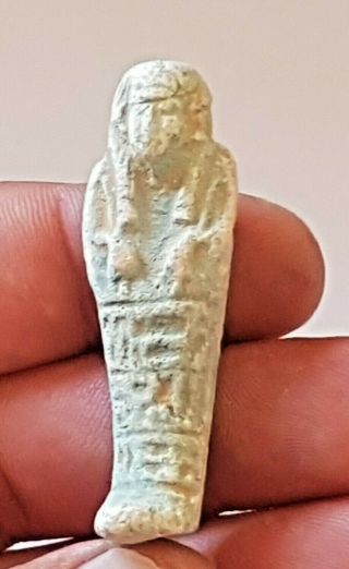 Rare Egyptian Stone Shabti Ushabti Idol Ornament Statue 500 - 100bc 7,  2 Gr 52 Mm