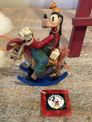 Vintage Goofy On Rocking Horse Disney Ornament Christmas Midwest Mickey & Co.