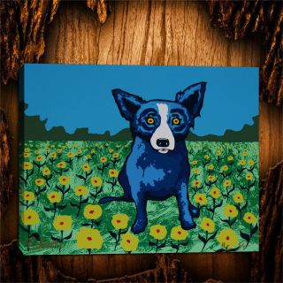Not Framed Canvas Print George Rodrigue Blue Dog Stardust Acres – No Moon