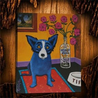 Not Framed Canvas Print Home Decor Wall art picture George Rodrigue Blue dog 6 2