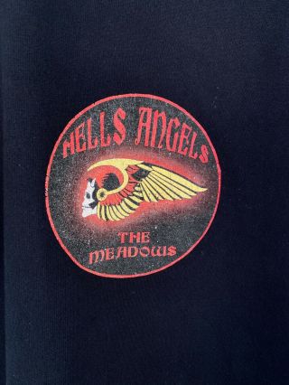 Vintage Hells Angels Motorcycle Club The Meadows Skull T - Shirt Men ' s Size XL 2