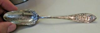 Antique 1898 Trans Mississippi Exposition Silver Souvenir Spoon Omaha Milling Ad