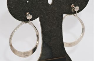 Vtg Modernist Scandinavian Anna Greta Eker AGE Norway Sterling Silver Earrings 3