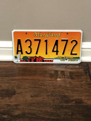 Maryland Our Farm Our Future license plate 3