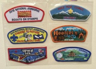 6 - Boy Scout Shoulder Patches - - Bsa National Jamboree - Hooters