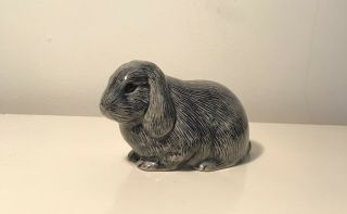 Quail Pottery Grey Lop Eared Rabbit