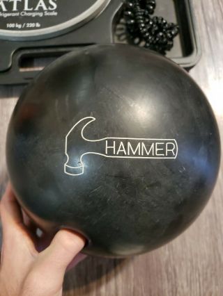 Vintage Faball Black Hammer Bowling Ball 16lbs B051