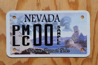 2010 Nevada Preserve Pyramid Lake Motorcycle License Plate
