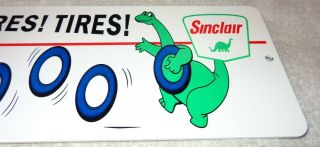 Vintage " Goodyear Tires & Sinclair Dino Dinosaur " 15 " Metal Gasoline & Oil Sign