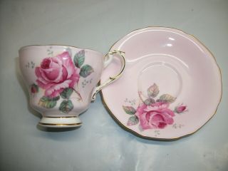 Rare Vintage Paragon Pink Floral Tea Cup & Saucer Set By Appt Of Hm The Queen