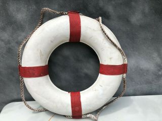 Vintage Jim Buoy Boat Life Preserver Ring Nautical Marine Display