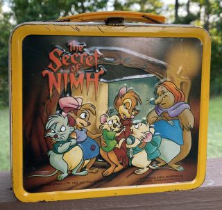 The Secret Of Nimh Lunchbox 1982 Vintage Metal Aladdin