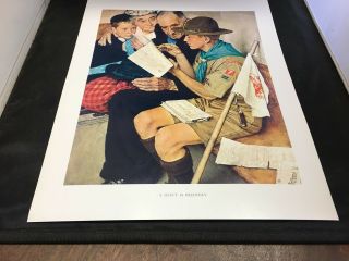 Scouting Through The Eyes Of Norman Rockwell Vintage Print A Scout Is Friendly