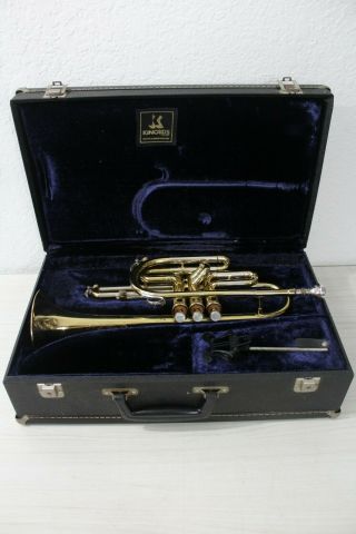 Vintage Conn 16 A Cornet With Case And Music Holder