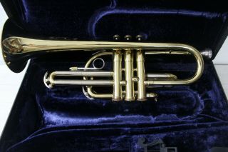 Vintage CONN 16 A Cornet with Case and Music Holder 2