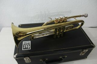 Vintage CONN 16 A Cornet with Case and Music Holder 3