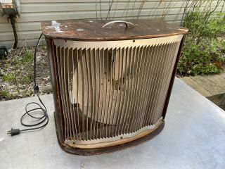 Vintage Mid Century Metal Wooden Mathes Cooler Fan 494 Modern Large