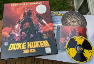 Vintage Duke Nukem 3d For Pc Big Box,  Cd - Rom,  1996