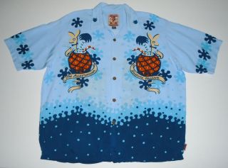 MAMBO LOUD Vtg Hawaiian Button Up Shirt LEISURE MASTER Tiki Rayon RARE Mens XL 2