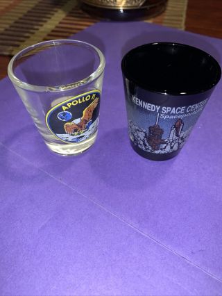 Apollo 11 And Kennedy Space Center Shot Glasses
