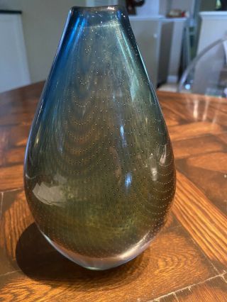 Vintage 50’s Orrefors Krakapu 349 Art Glass Vase Artist Sven Palmqvist