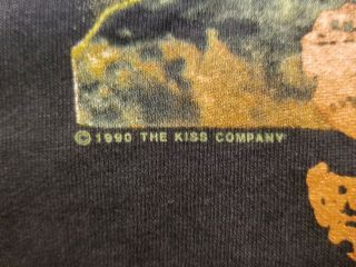 Vintage 1990 KISS Hot In The Shade Tour Live Concert Shirt Unworn XL 3