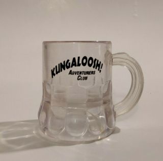 Disney Adventurers Club 2 " Clear Mini Mug Plastic Shot Glass Pleasure Island Wdw