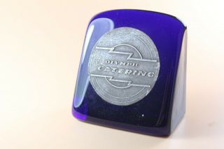 Olympic Airways Greek Airlines Vintage Paperweight Silver Rare Heavy