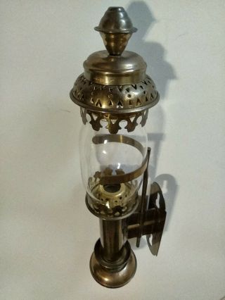 Vintage Railway Train Carriage Wall Sconces Candle Brass Glass