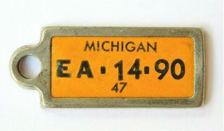 Dav 1947 Michigan Mi Keychain License Plate Tag Disabled Veterans