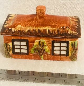 Antique Price Bros Small House Shaped Case With Lid - Sugar Bowl - Collectible