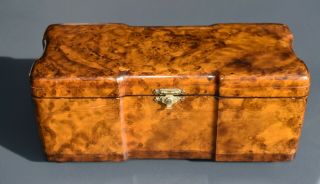 Charming Vintage Burr Walnut Veneered Box
