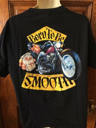1991 Sturgis Bh Motorcycle Rally Joe Camel Cigarettes Born To Be Smooth T - Shirt