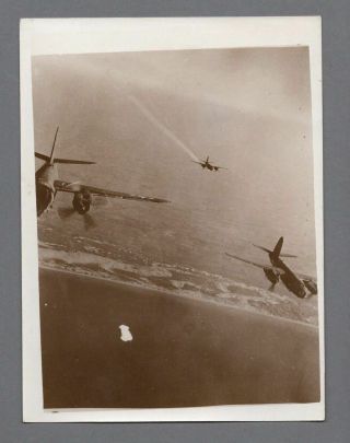 Martin B - 26 Marauder Battle France Flak Ww2 1943 Official Press Photo