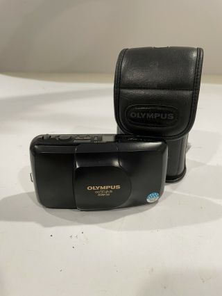Vintage Olympus Stylus Zoom Dlx 35mm Film Camera W/ Case & Black