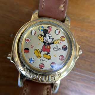Vintage Disney Lorus Mickey Mouse Musical Watch It 