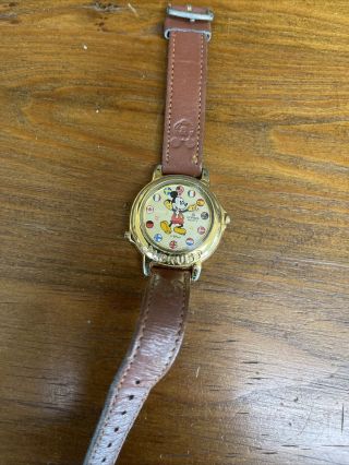 Vintage Disney Lorus Mickey Mouse Musical Watch It ' s A Small World 2