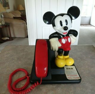 Vintage Walt Disney Mickey Mouse At&t Landline Telephone Retro 90’s