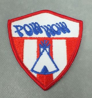 Vintage Bsa Boy Scouts Pow Wow Red Border Patch Badge