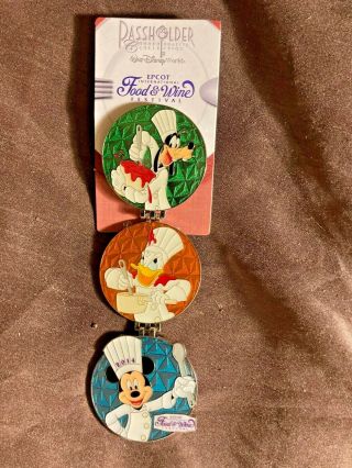 Wdw 2014 Food & Wine Festival Trifold Le Passholder Pin