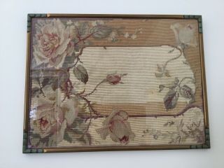 1910 Hand - Stitched Weave Art With Frame - From Priscilla Presley Estate