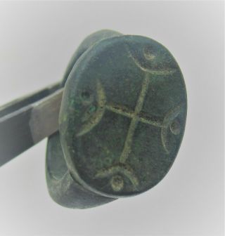 Detector Finds Late Medieval Bronze Seal Ring With A Cultist Mark On Bezel