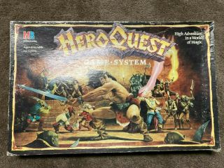 Vintage Milton Bradley Hero Quest Board Game Heroquest Some Missing Parts