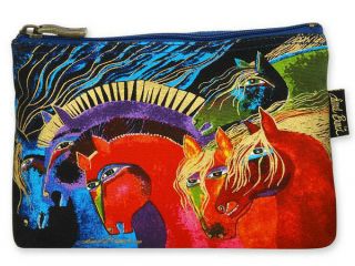 Laurel Burch Cosmetic Bag Rainbow Horses Pouch Case Purse Mare Pony Red Blue