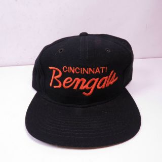 Vintage 90s Cincinnati Bengals Sports Specialties Script Snapback Hat Wool