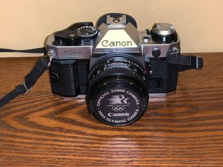 Canon Ae - 1 35mm Film Camera W/ Canon Fd 50mm F1.  8 Lens - Vintage