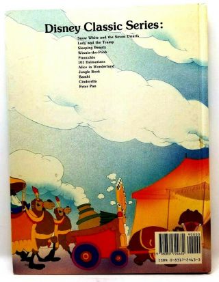 Dumbo Walt Disney Hardcover Book 1986 Twin Books Storybook Classic Vtg.  (G13) 3