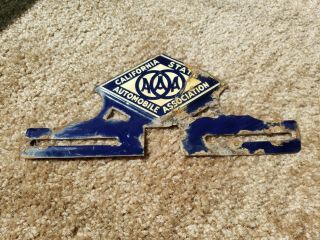 Vintage “aaa” Csaa California State Automobile Association License Plate Topper